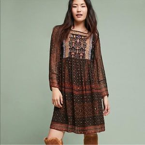 Anthropologie Embroidered Munro Dress